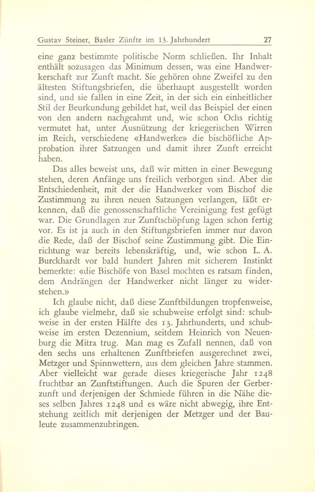 Entstehung und Charakter der Basler Zünfte im 13. Jahrhundert – Seite 11