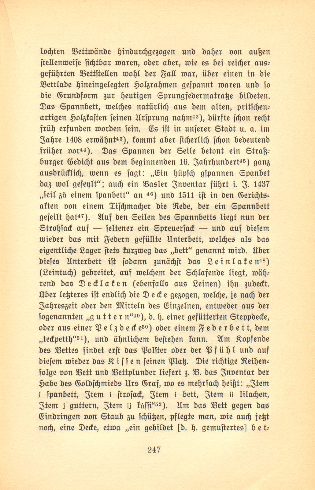 Der Basler Hausrat im Zeitalter der Spätgotik. (An Hand der schriftlichen Überlieferung.) – Seite 7