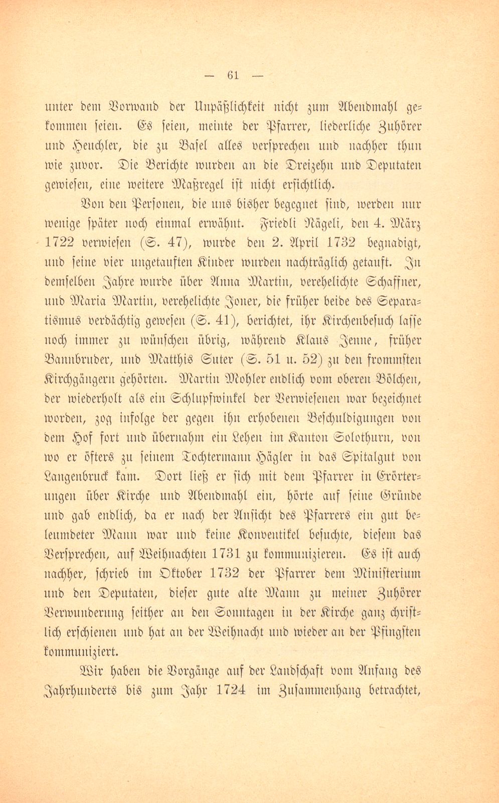 Die Basler Separatisten im ersten Viertel des XVIII. Jahrhunderts – Seite 32