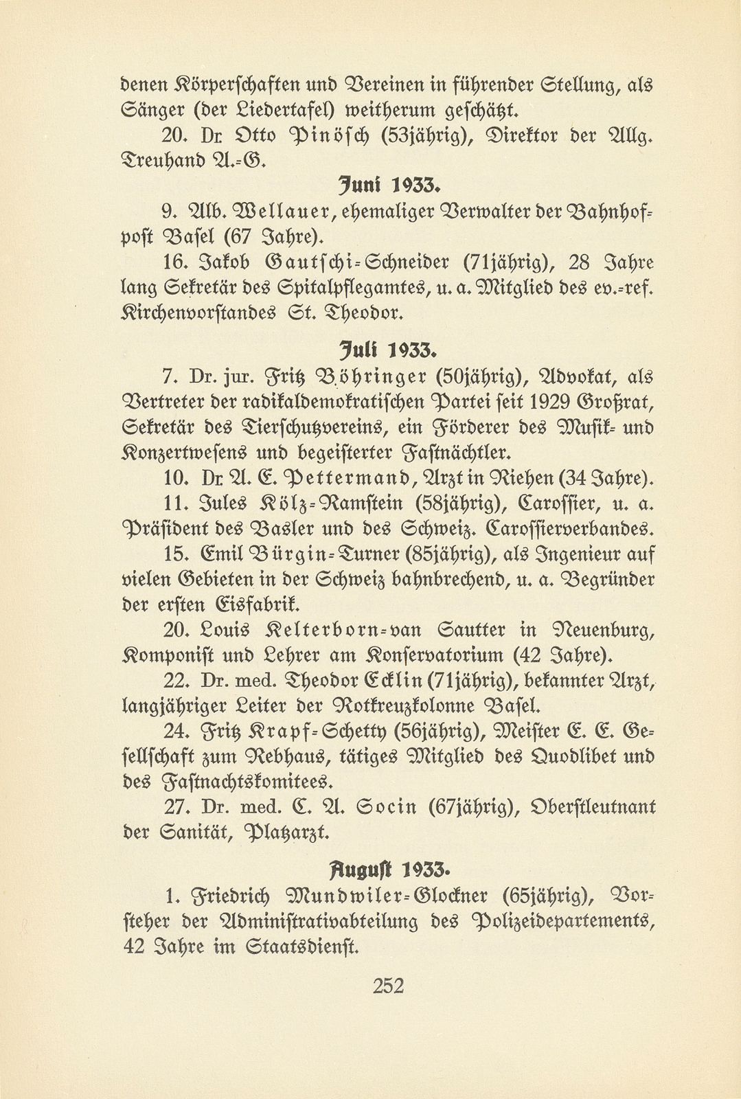 Basler Totentafel vom 1. Oktober 1932 bis 31. September 1933 – Seite 4