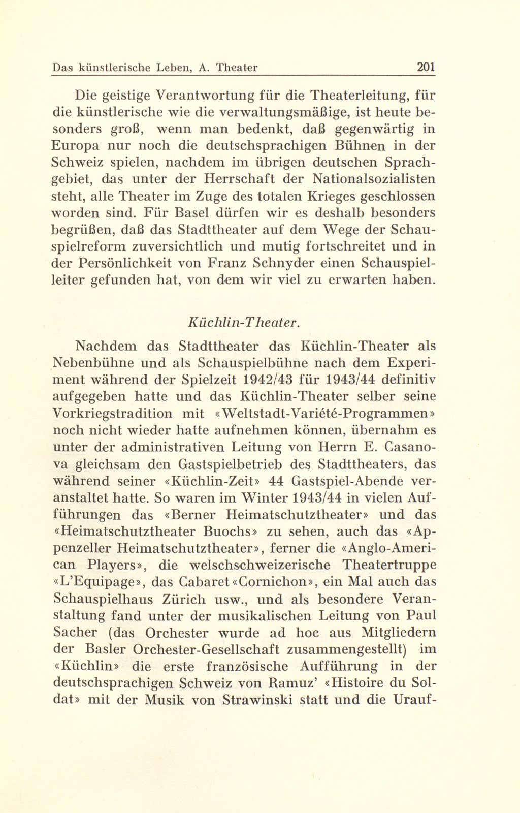 Das künstlerische Leben in Basel vom 1. Oktober 1943 bis 30. September 1944 – Seite 6