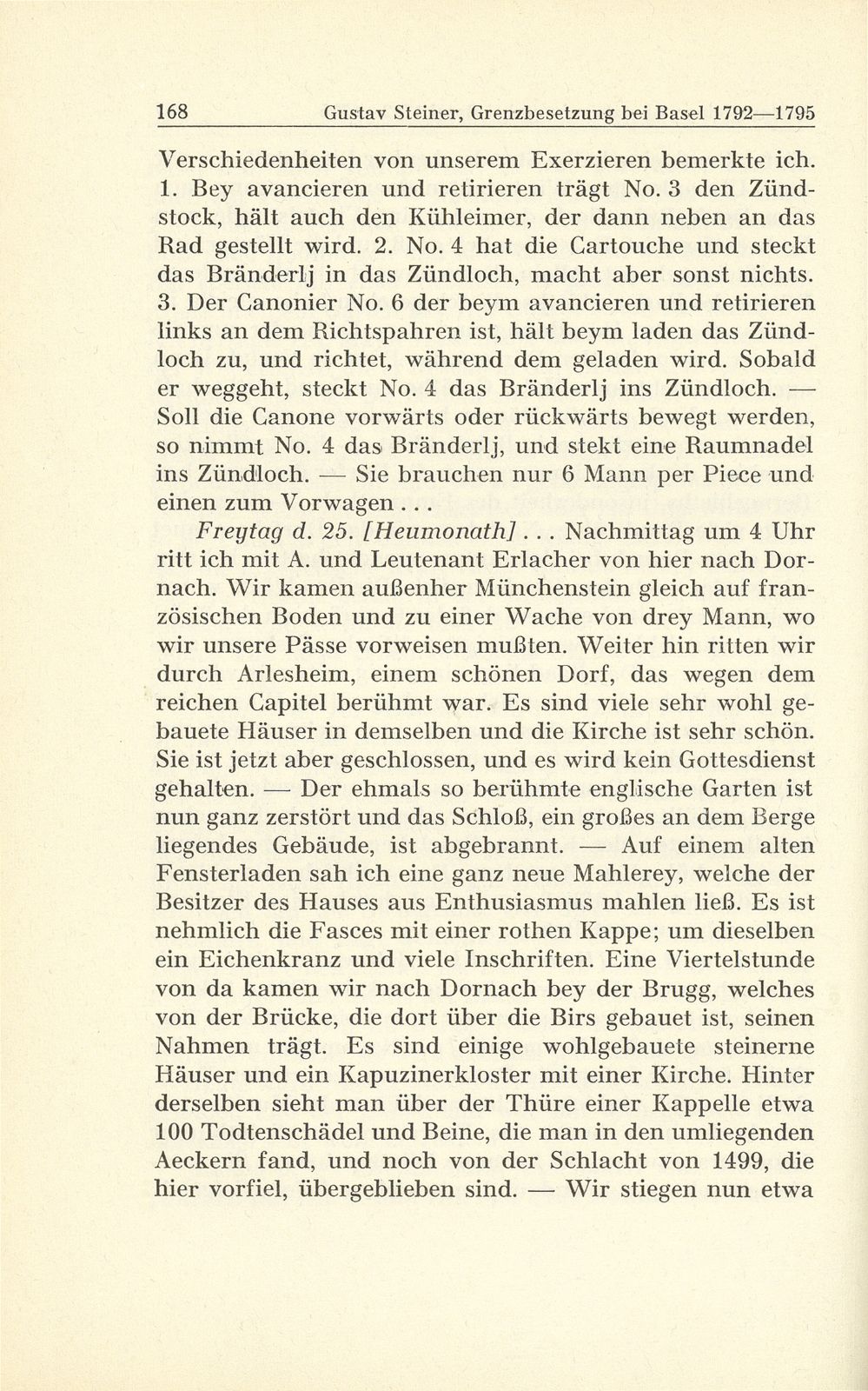 Grenzbesetzung bei Basel im Revolutionskrieg 1792-1795 – Seite 67