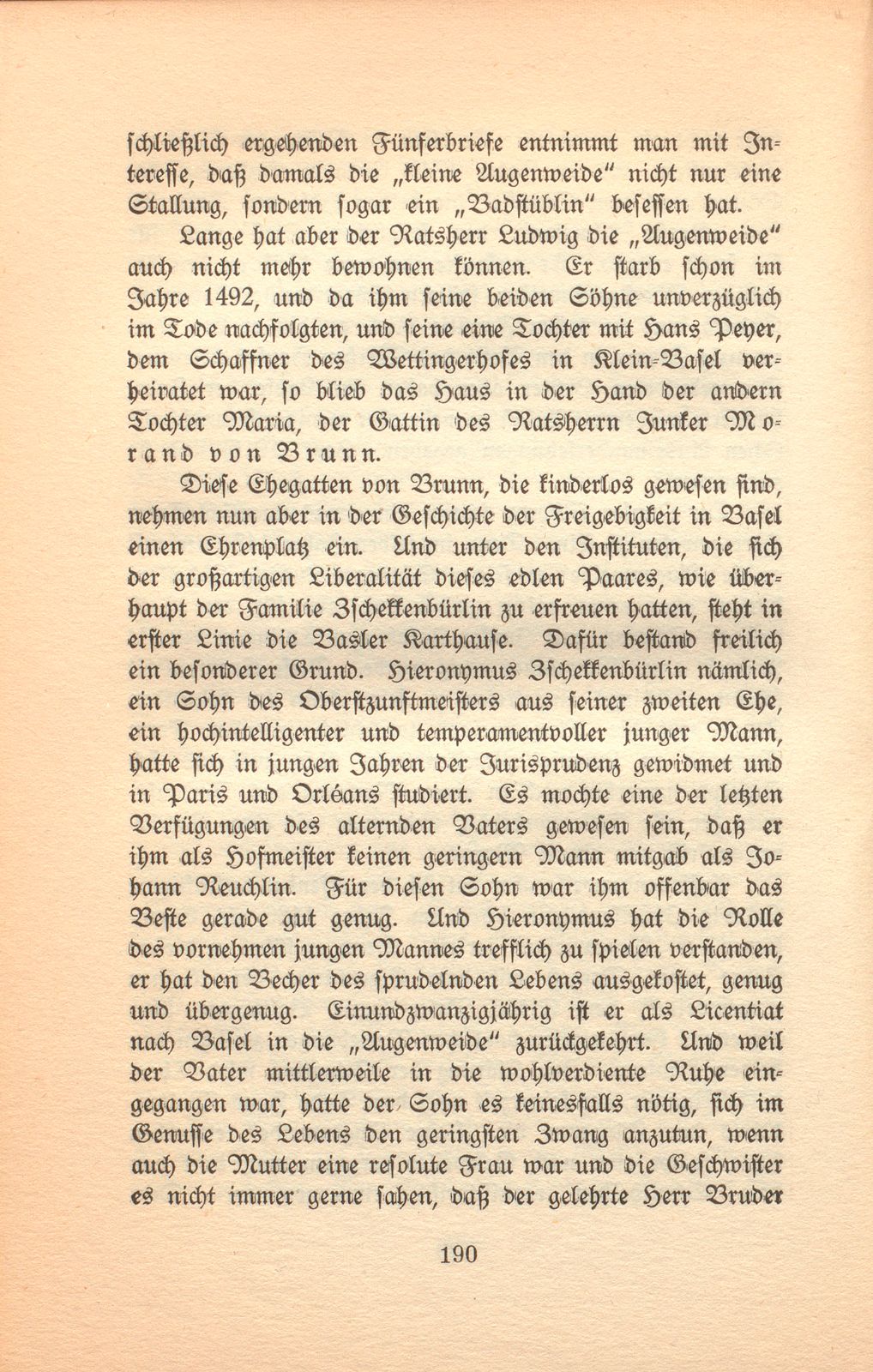 Aus der Geschichte eines alten Basler Hauses [Haus zur ‹Augenweide›] – Seite 17