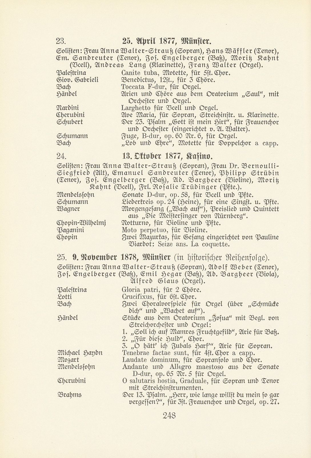 Die Programme der von August Walter in Basel veranstalteten Konzerte – Seite 10