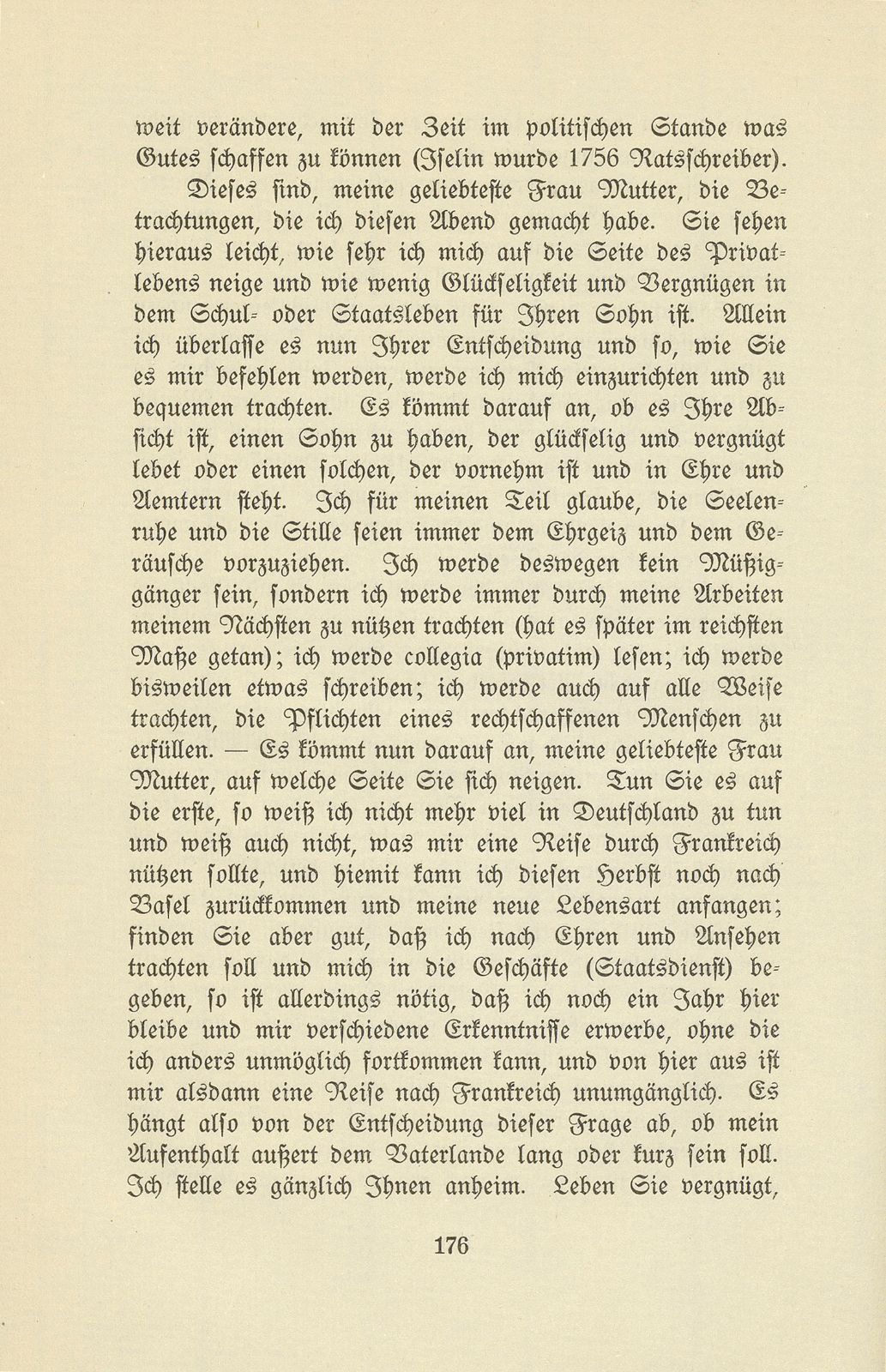 Isaak Iselin als Student in Göttingen (1747/48) – Seite 76