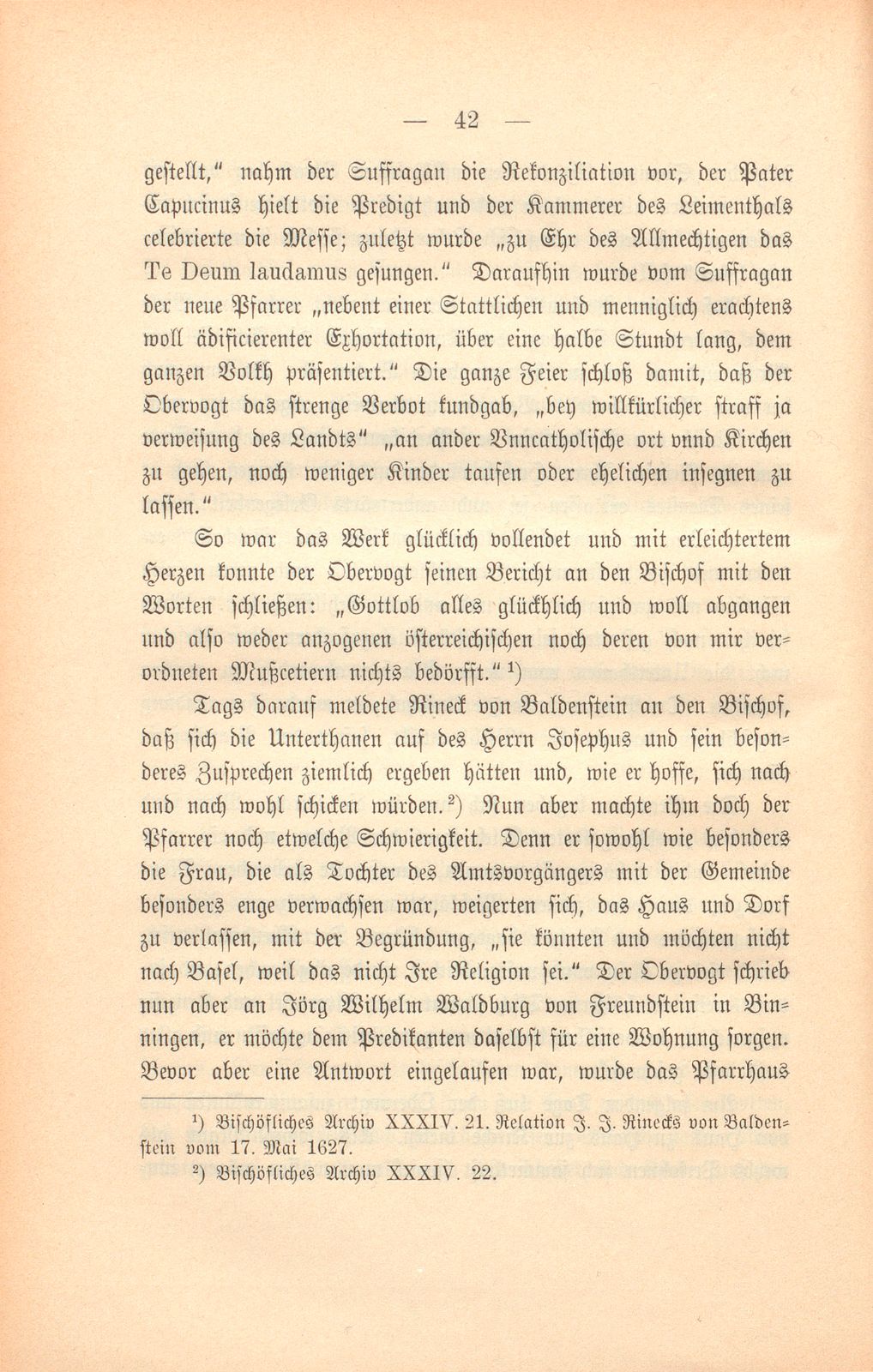 Der Abschluss der Gegenreformation im Birseck – Seite 17