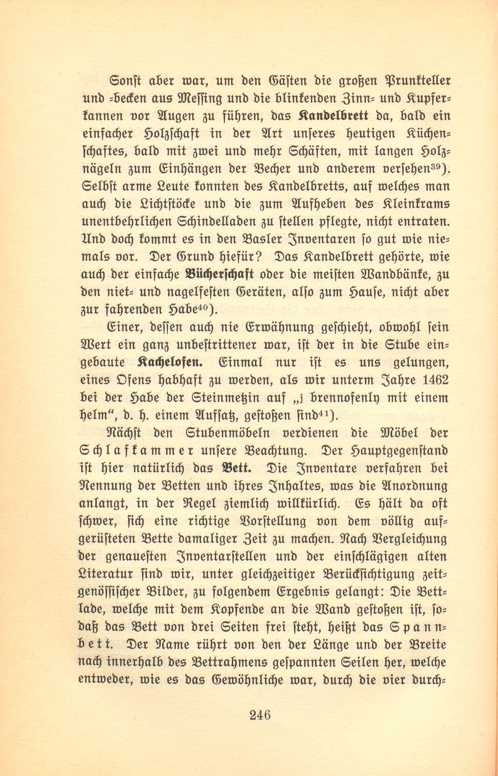 Der Basler Hausrat im Zeitalter der Spätgotik. (An Hand der schriftlichen Überlieferung.) – Seite 6