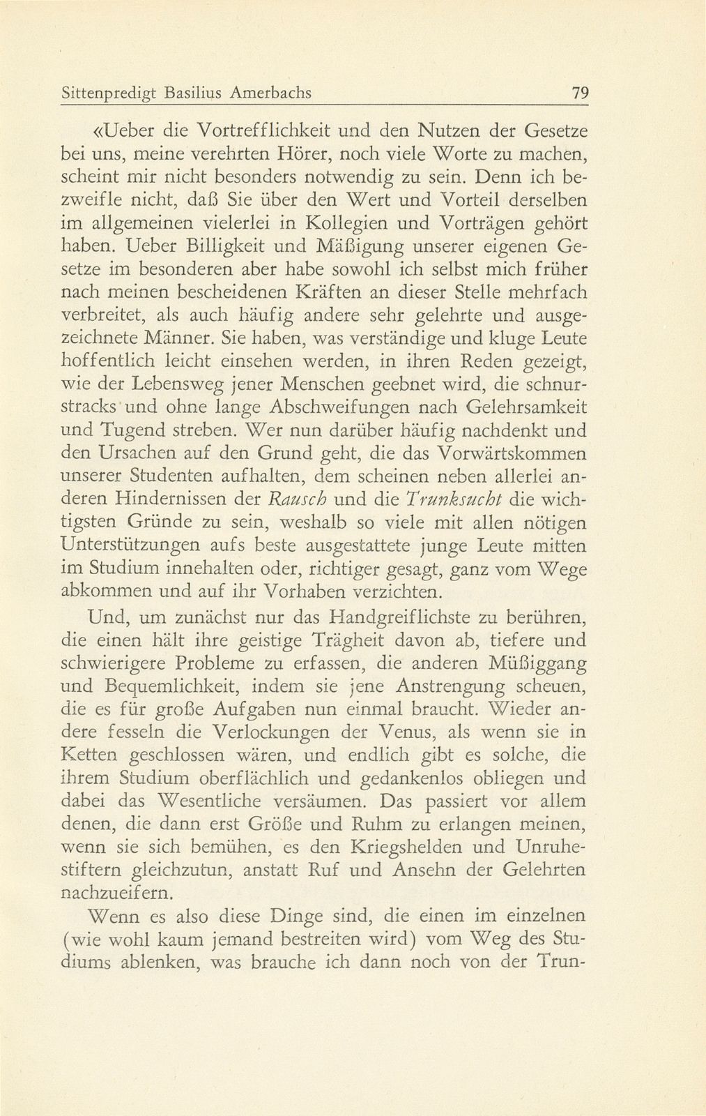 Eine akademische Sittenpredigt Basilius Amerbachs – Seite 3