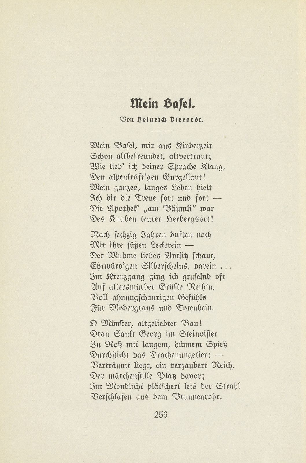 Mein Basel [Gedicht] – Seite 1