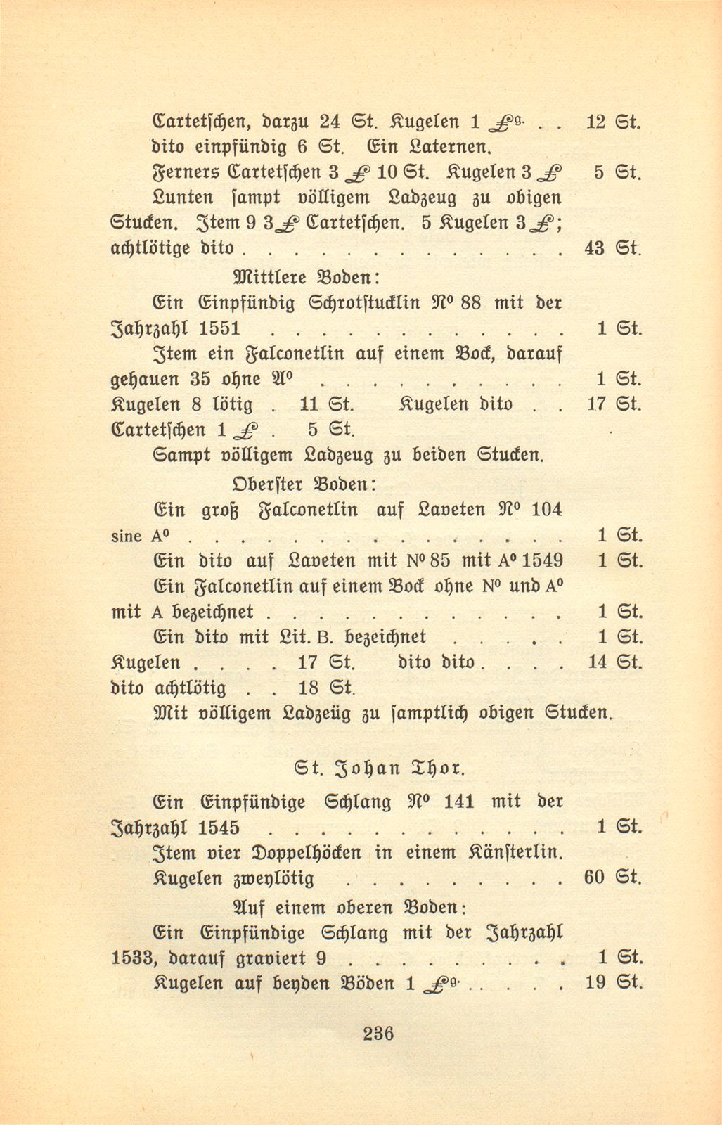 Die Armierung des St. Alban-, Spalen- und St. Johanntors vom Ende des XVI. bis zum Ende des XVIII. Jahrhunderts – Seite 16