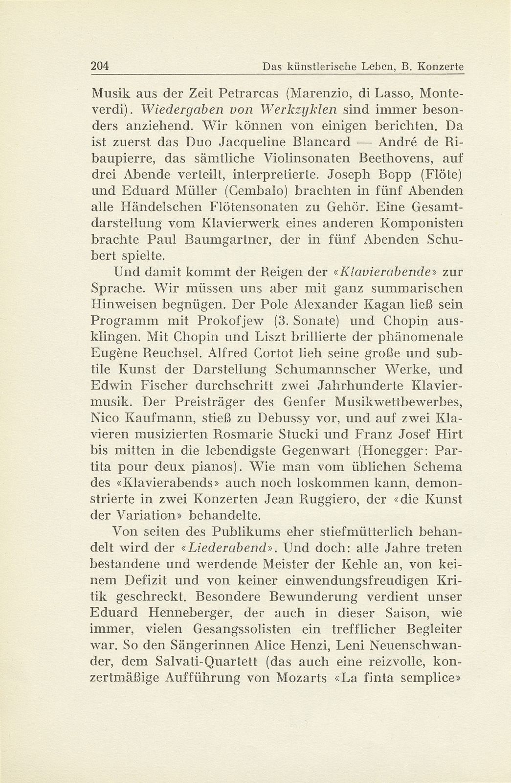 Das künstlerische Leben in Basel vom 1. Oktober 1945 bis 30. September 1946 – Seite 6