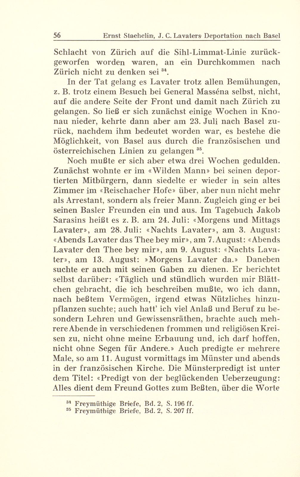 Johann Caspar Lavaters Deportation nach Basel im Jahre 1799 – Seite 26