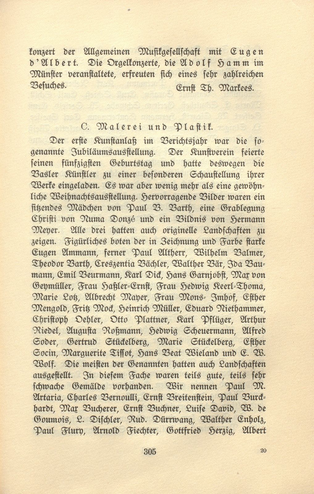 Das künstlerische Leben in Basel vom 1. November 1913 bis 31. Oktober 1914 – Seite 1