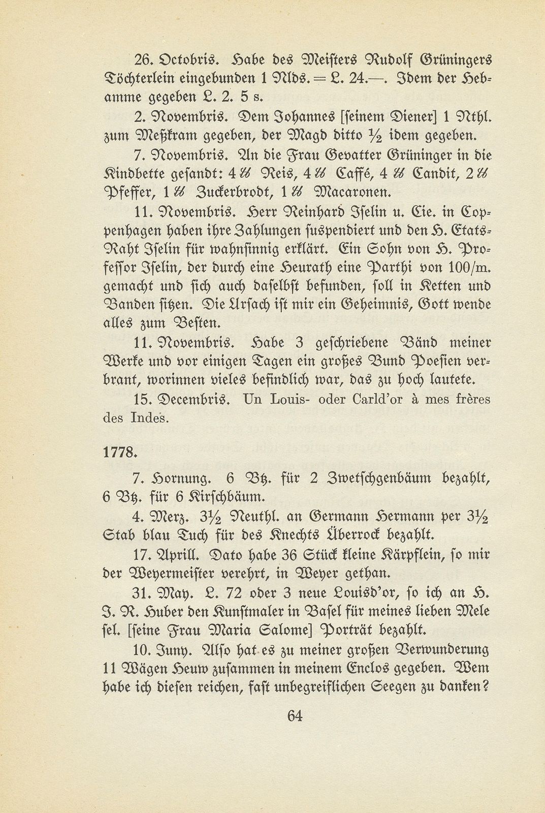 Streifzüge durch ein Notizbuch aus der Zopfzeit. [Emanuel Le Grand] – Seite 14