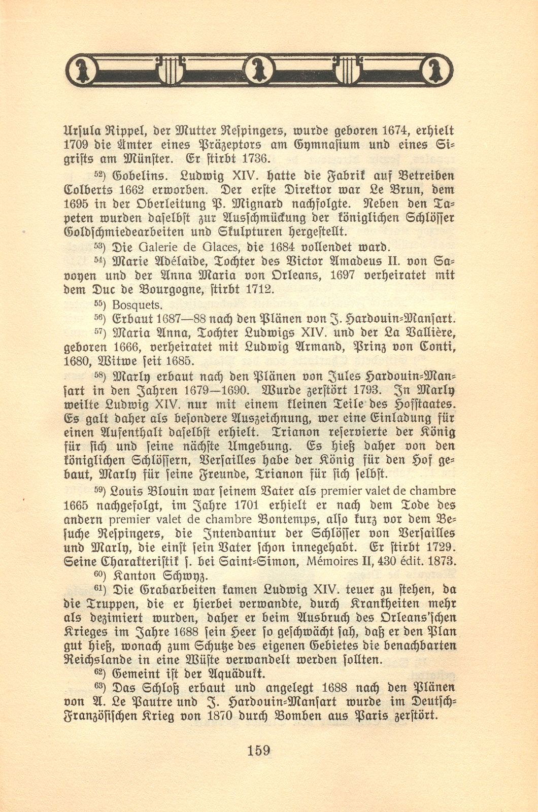 Der Aufenthalt eines Basler Kaufmanns in Paris im Jahre 1701 [Hans Burkhard Respinger] – Seite 41