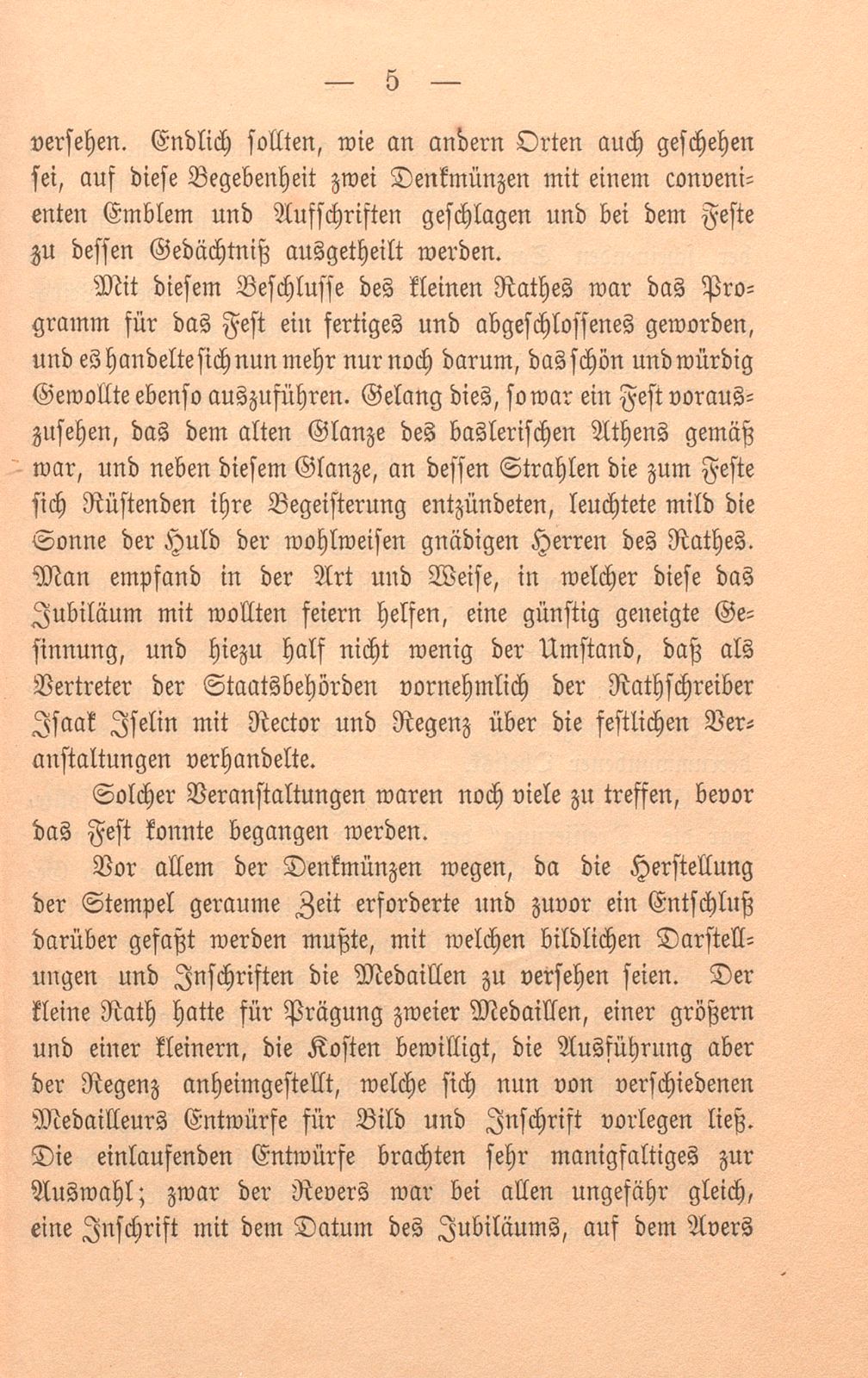 Die dritte Säcularfeier der Universität Basel 1760 – Seite 5