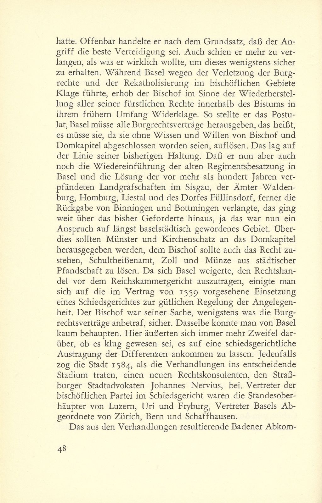 Das bischöflich-baslerische Bündnis von 1579 mit den sieben katholischen Orten – Seite 25