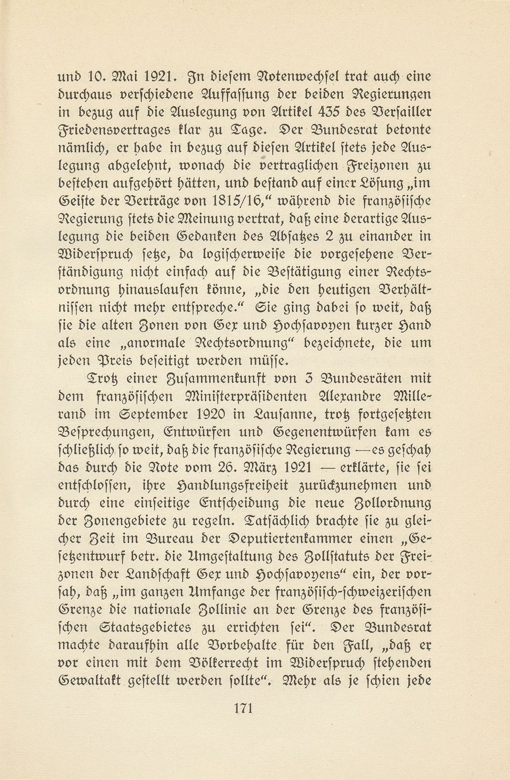 Zur Geschichte der Zonen von Gex und von Hochsavoyen – Seite 85