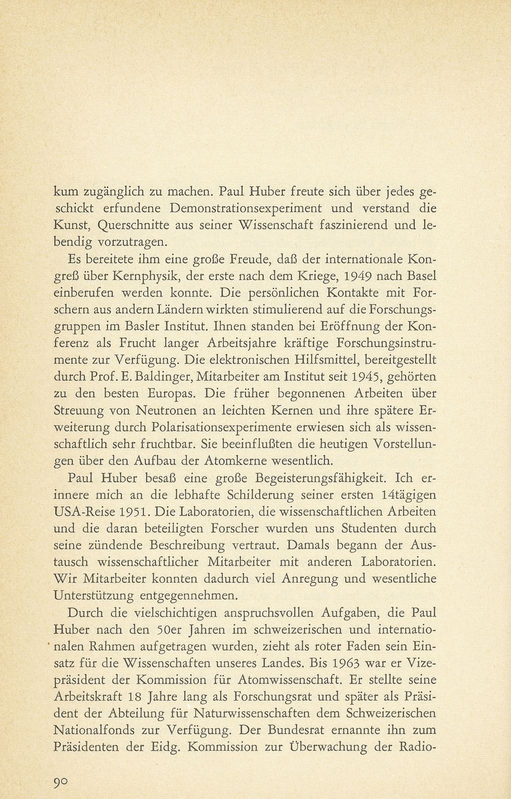 Prof. Dr. sc. nat. Paul Huber (1. Oktober 1910 bis 5. Februar 1971) – Seite 2