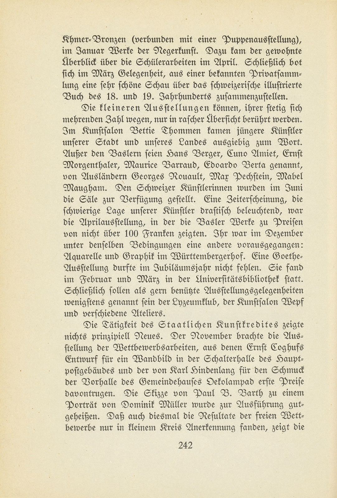 Das künstlerische Leben in Basel vom 1. Oktober 1931 bis 30. September 1932 – Seite 5