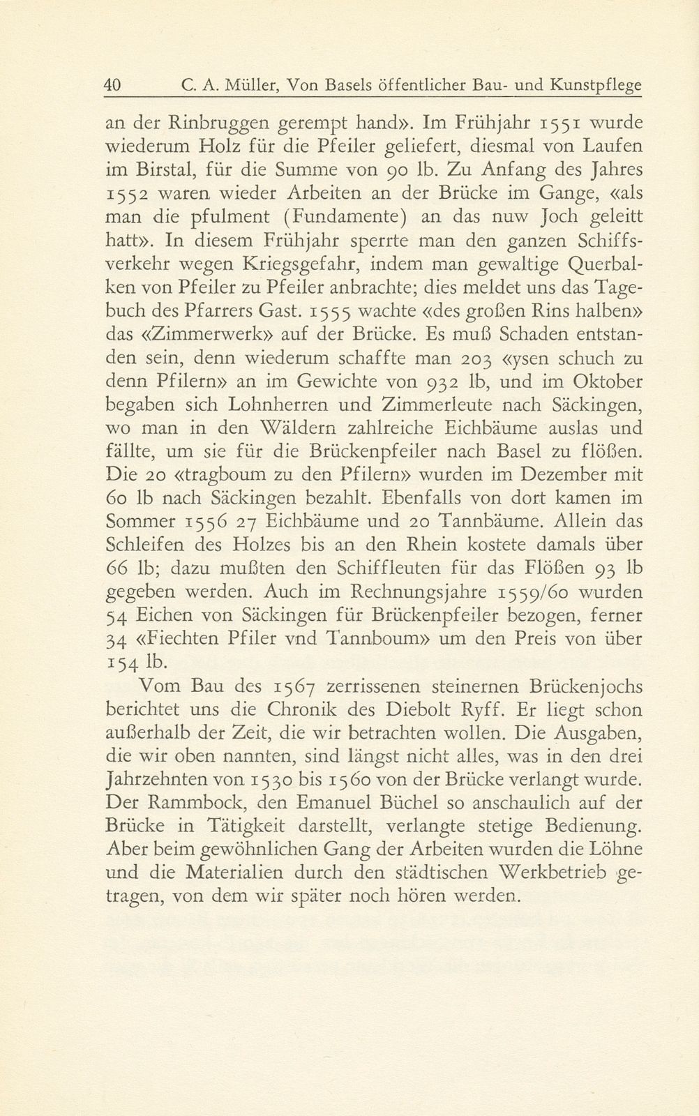 Von Basels öffentlicher Bau- und Kunstpflege in den Jahrzehnten nach der Reformation 1529-1560 – Seite 20