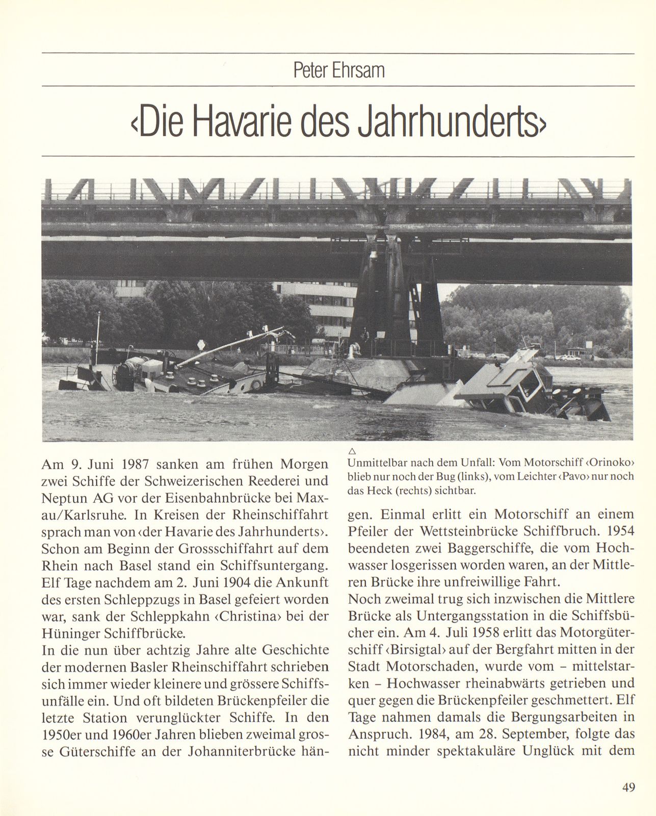 ‹Die Havarie des Jahrhunderts› – Seite 1