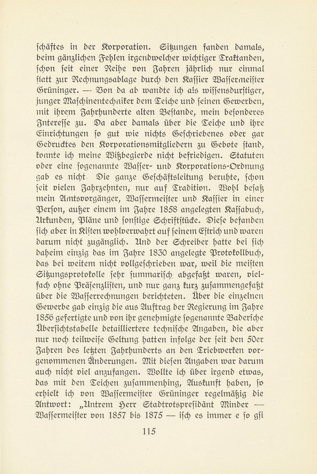 Memoiren des letzten Wassermeisters der Kleinbasler Teichkorporation – Seite 3