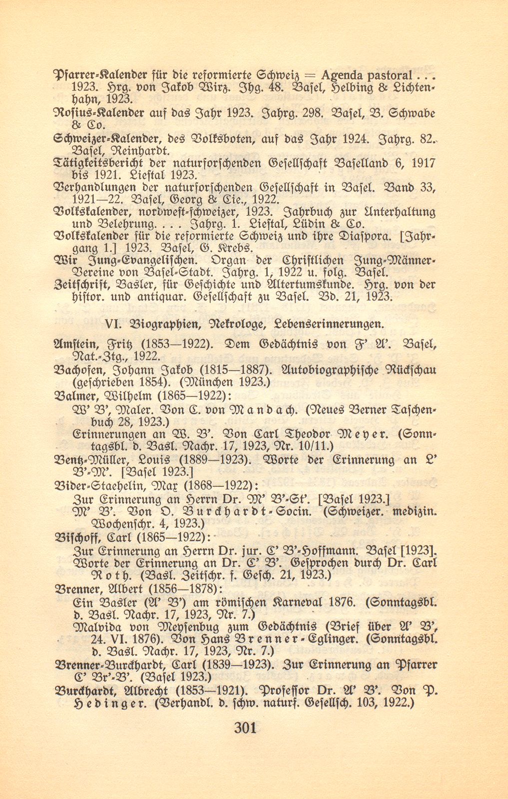 Basler Bibliographie 1923 – Seite 9