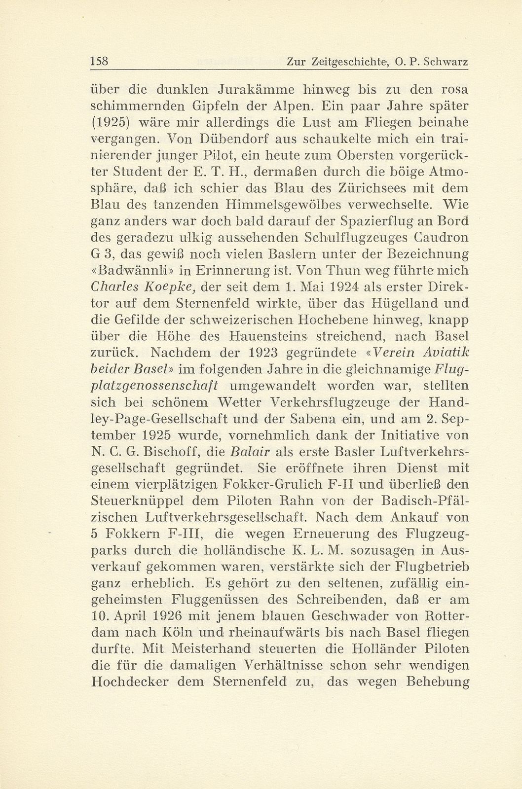 Zur Zeitgeschichte. Vom Sternenfeld zum Flugplatz Basel-Mülhausen – Seite 3