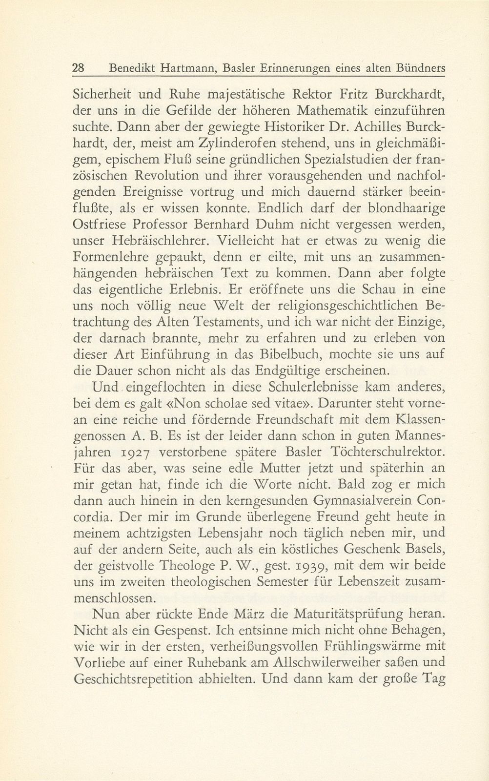 Basler Erinnerungen eines alten Bündners – Seite 15