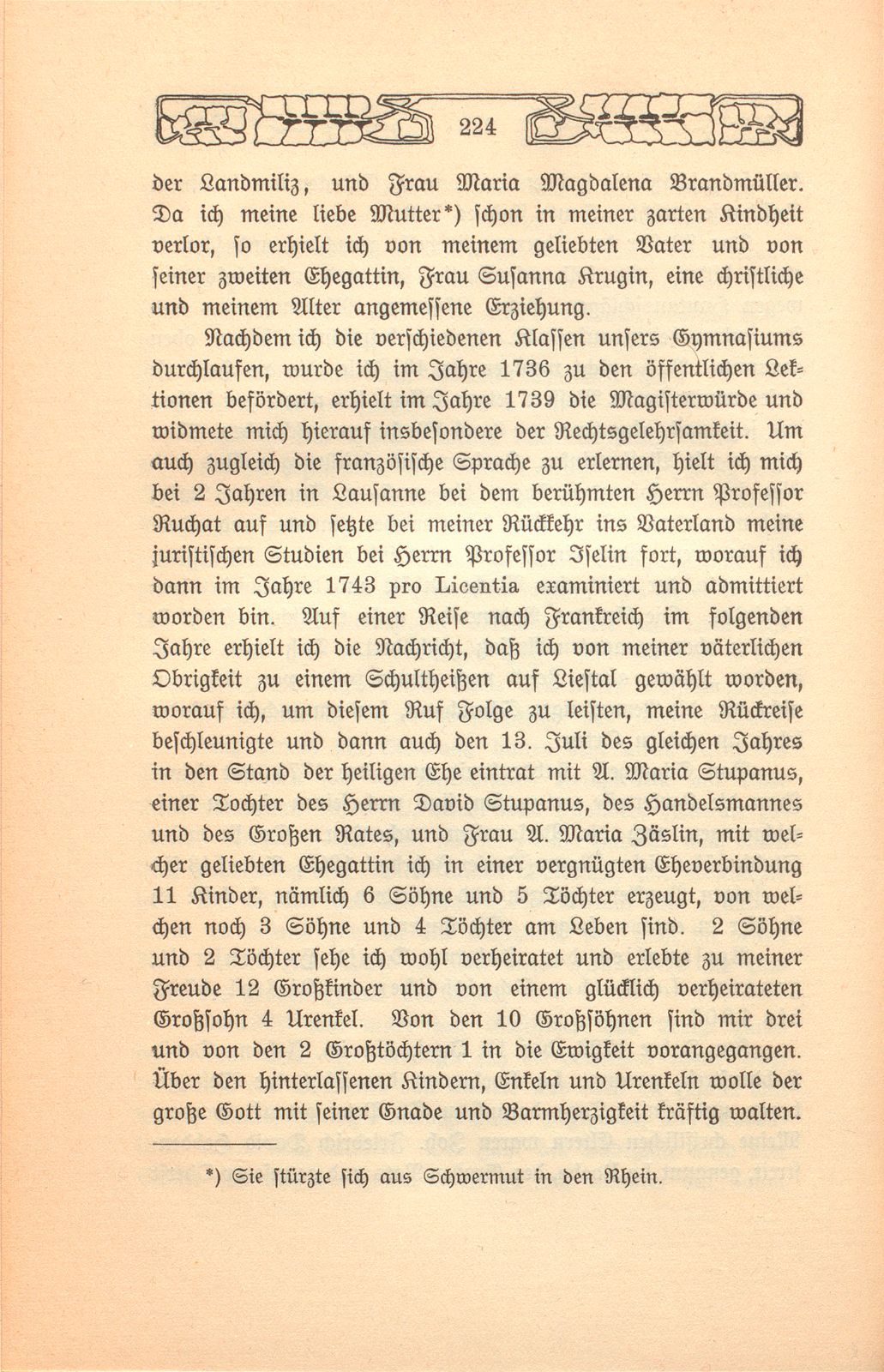 Beschreibung einer Badereise, die der Schultheiss von Liestal, Joh. David Hebdenstreit, anno 1775 mit seiner Frau nach Leuk gethan. (War damals 53 Jahre alt.) – Seite 11