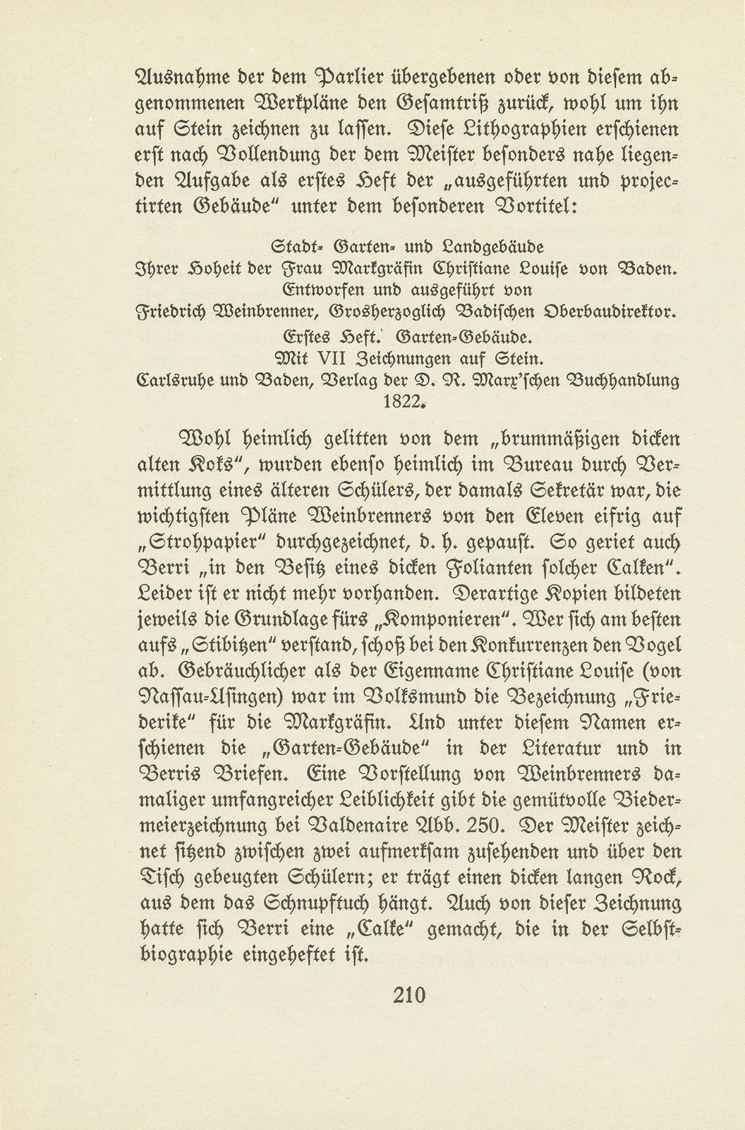 Melchior Berri. (Ein Beitrag zur Kultur des Spätklassizismus.) – Seite 34