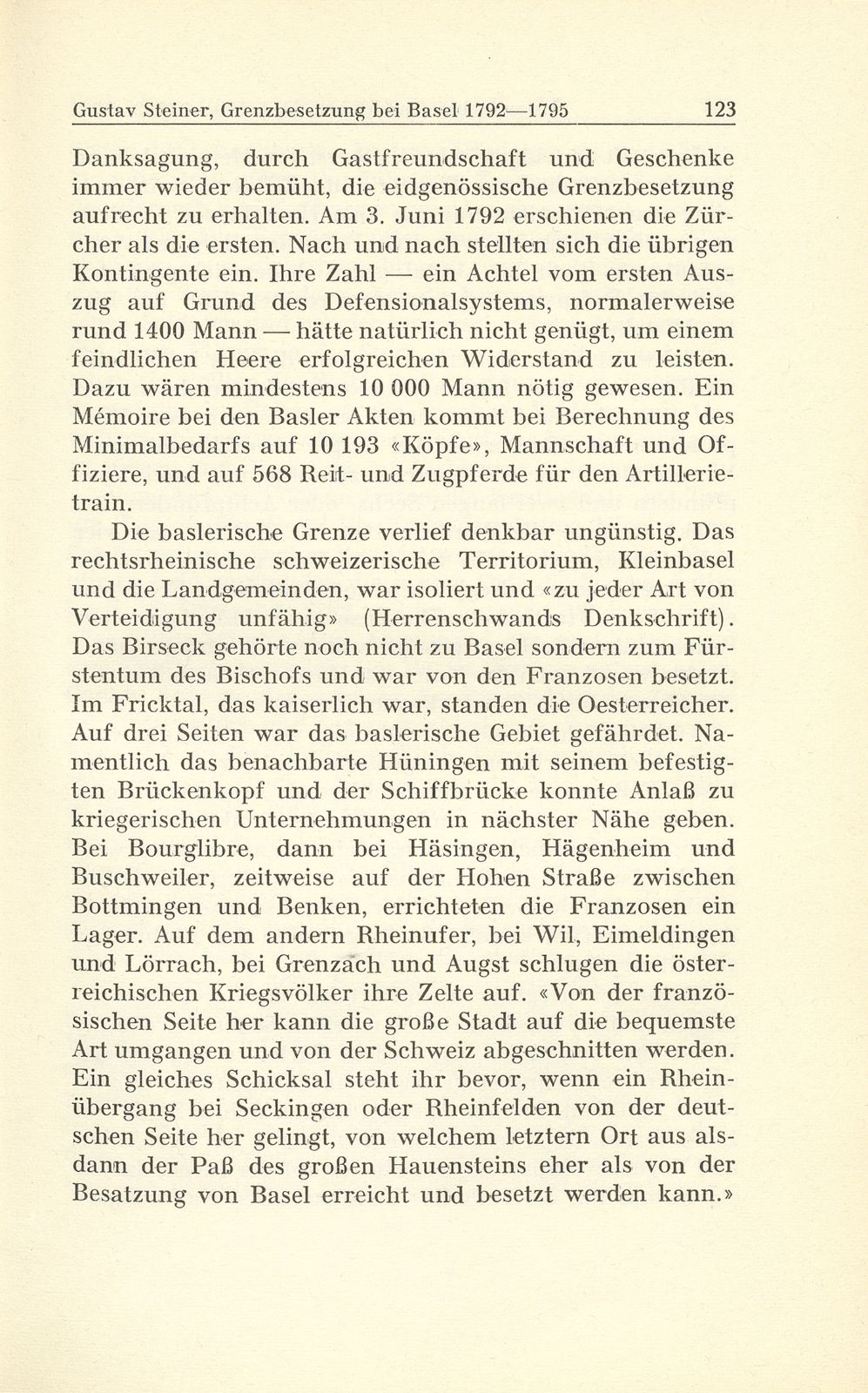 Grenzbesetzung bei Basel im Revolutionskrieg 1792-1795 – Seite 22