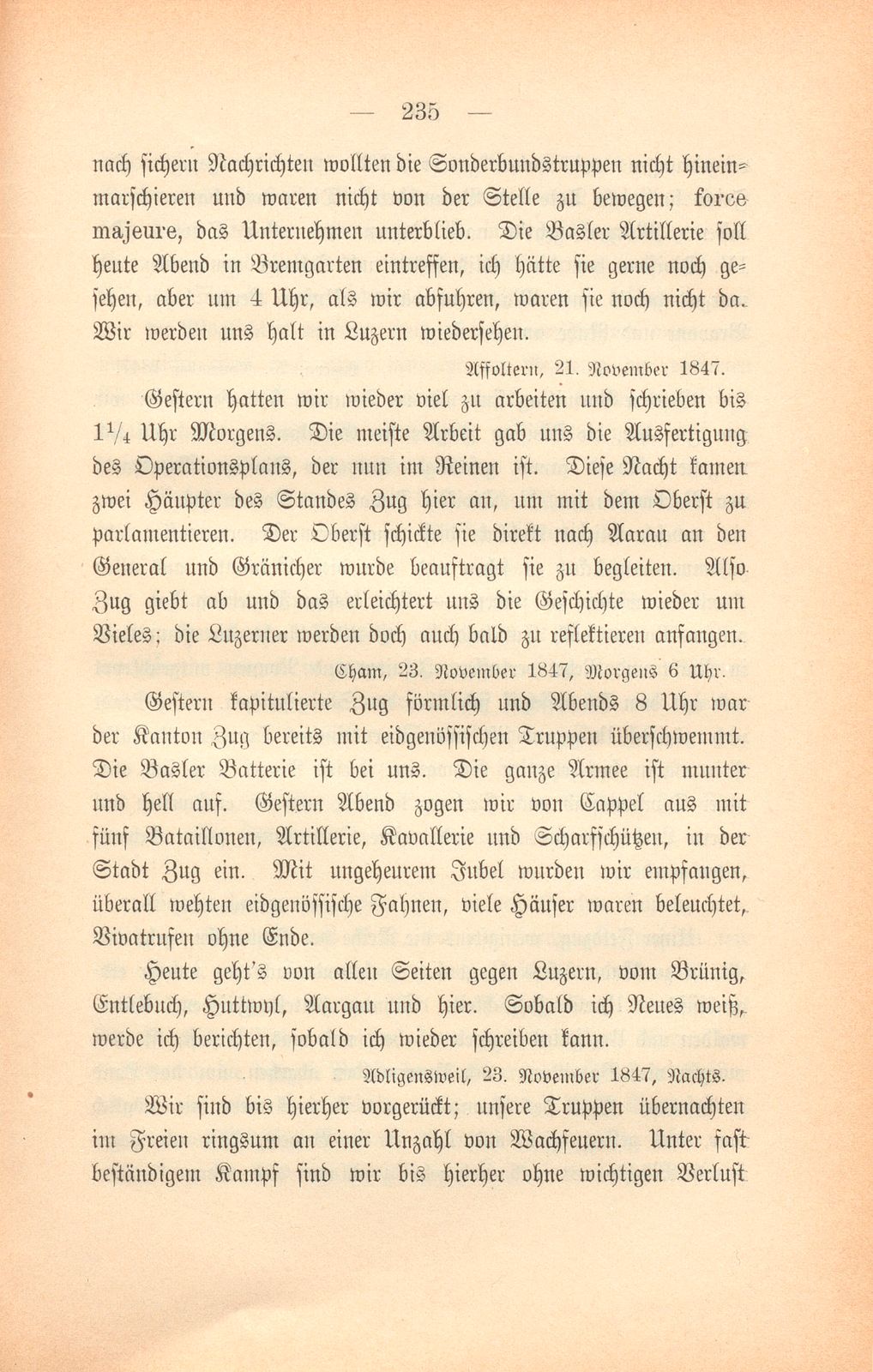 Briefe aus dem Sonderbundsfeldzug – Seite 6