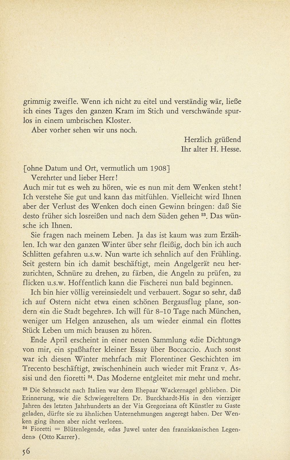 Ausgewählte Briefe an Staatsarchivar Dr. Rudolf Wackernagel oder dessen Gattin (1882-1926) – Seite 18