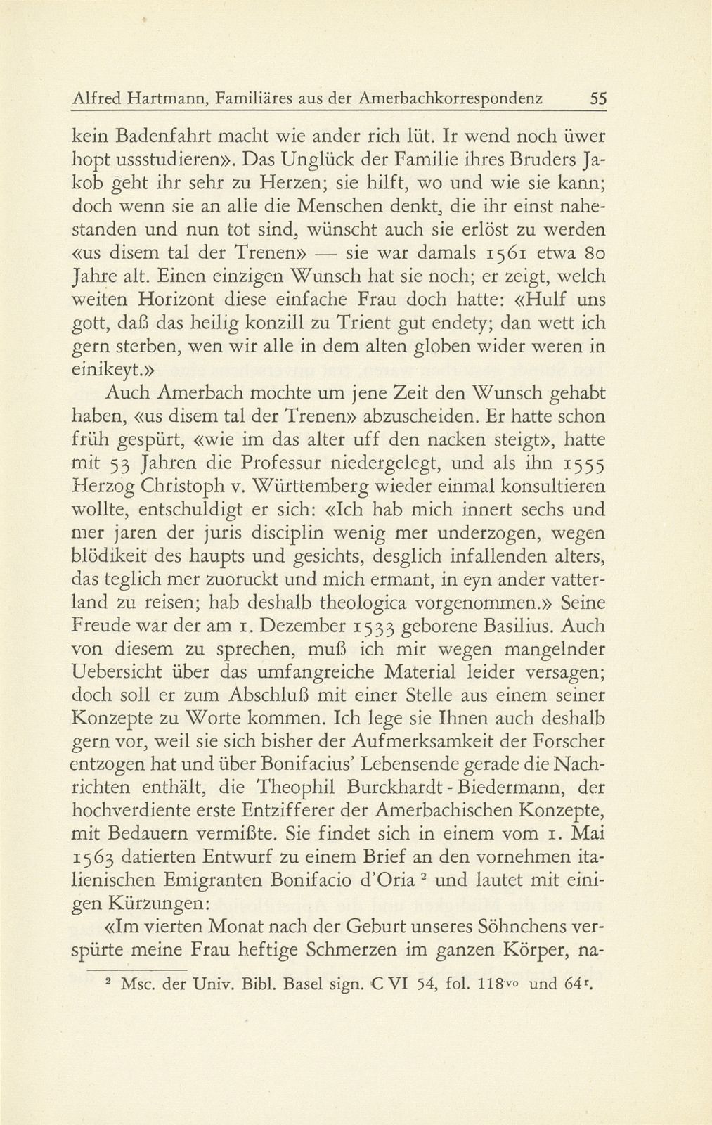 Familiäres aus der Amerbachkorrespondenz – Seite 21