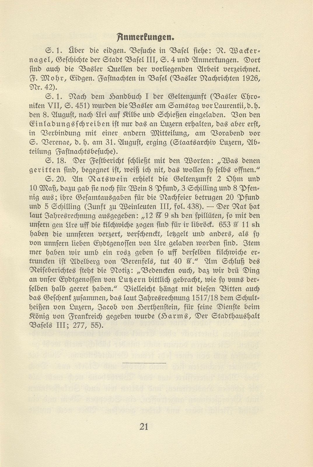 Die Teilnahme der Basler an Kilbe und Schiessen der Urner Anno 1517 – Seite 9