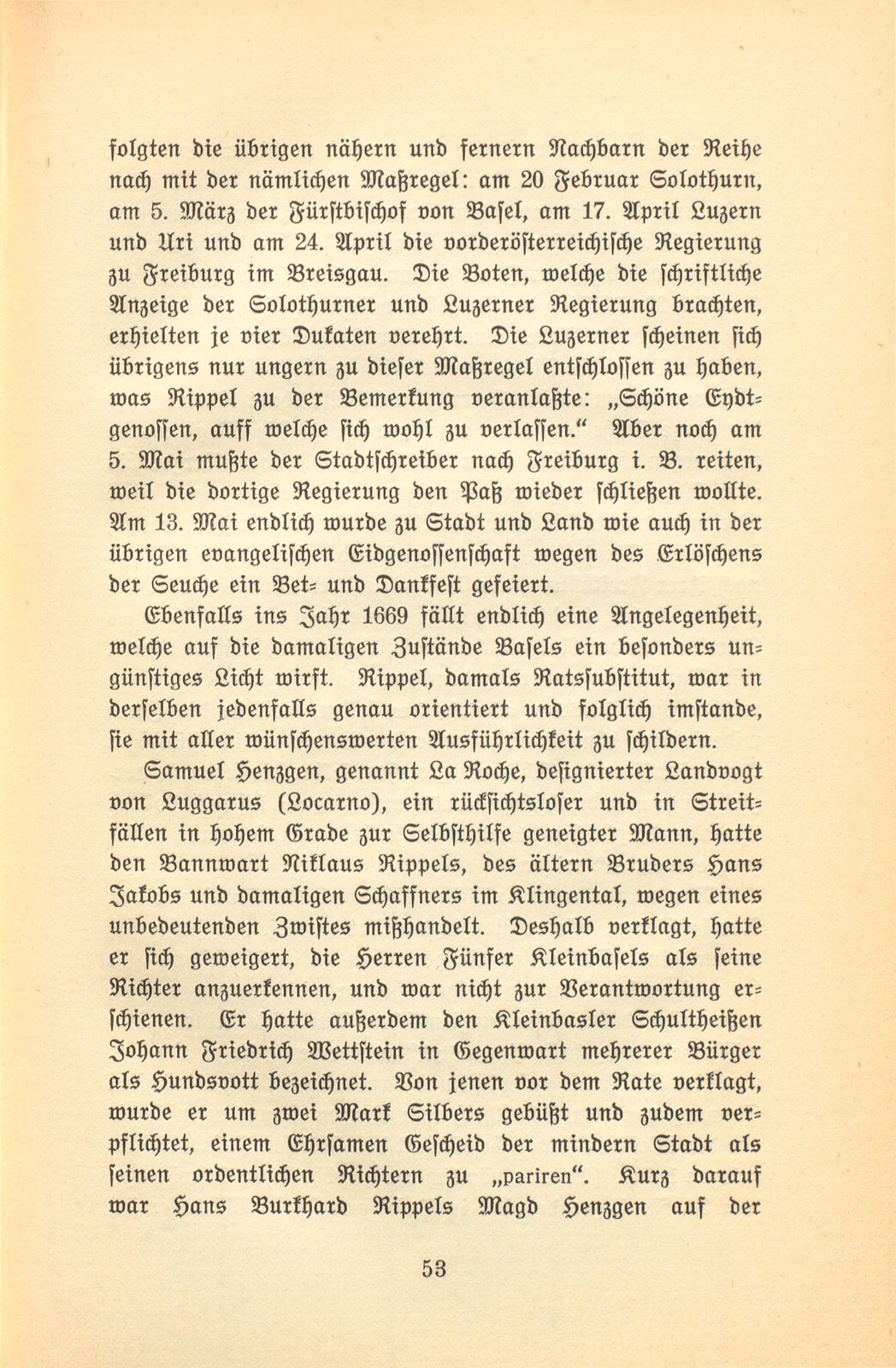 Basler Aufzeichnungen des siebenzehnten Jahrhunderts [Hans Jakob Rippel] – Seite 19