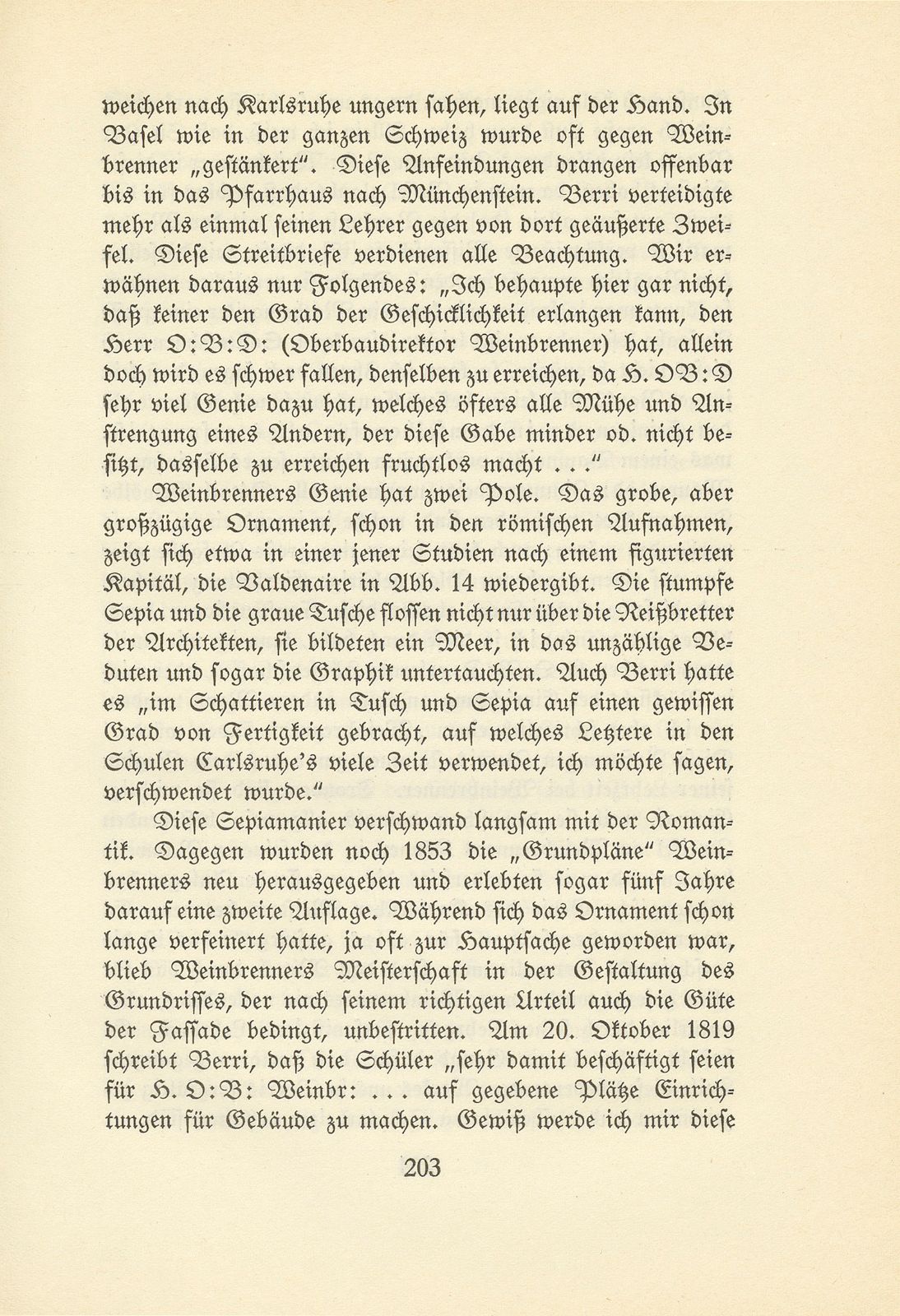 Melchior Berri. (Ein Beitrag zur Kultur des Spätklassizismus.) – Seite 27