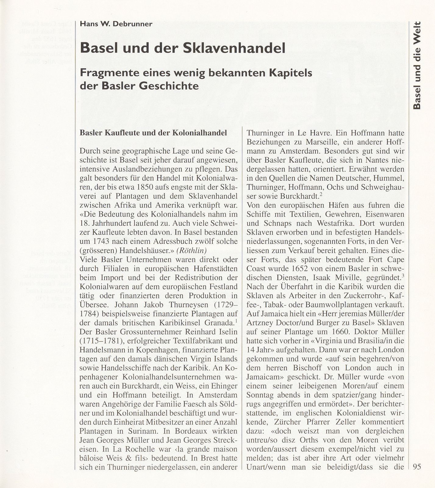 Basel und der Sklavenhandel – Seite 1