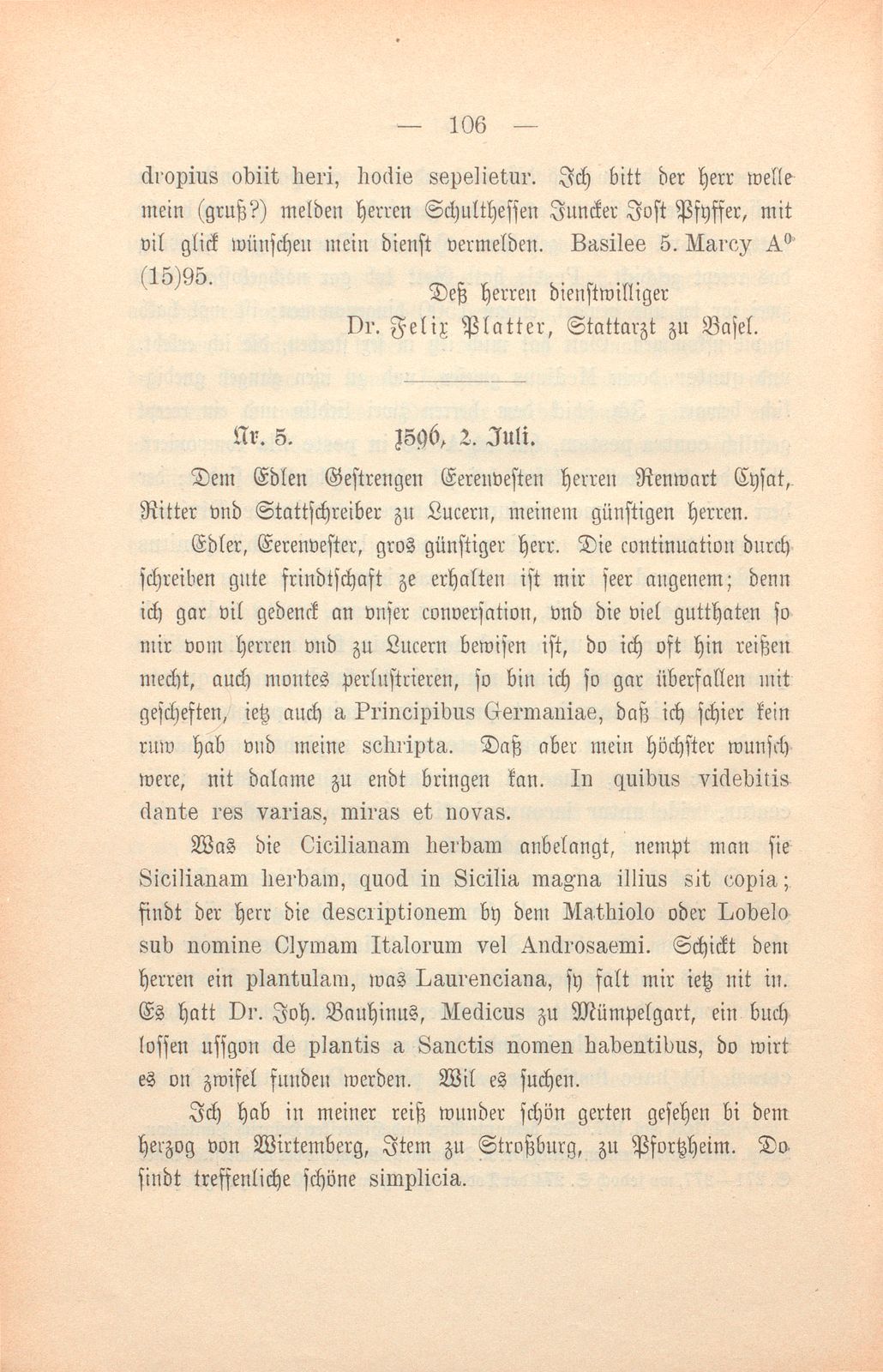 Felix Plater von Basel und Rennward Cysat von Luzern – Seite 22