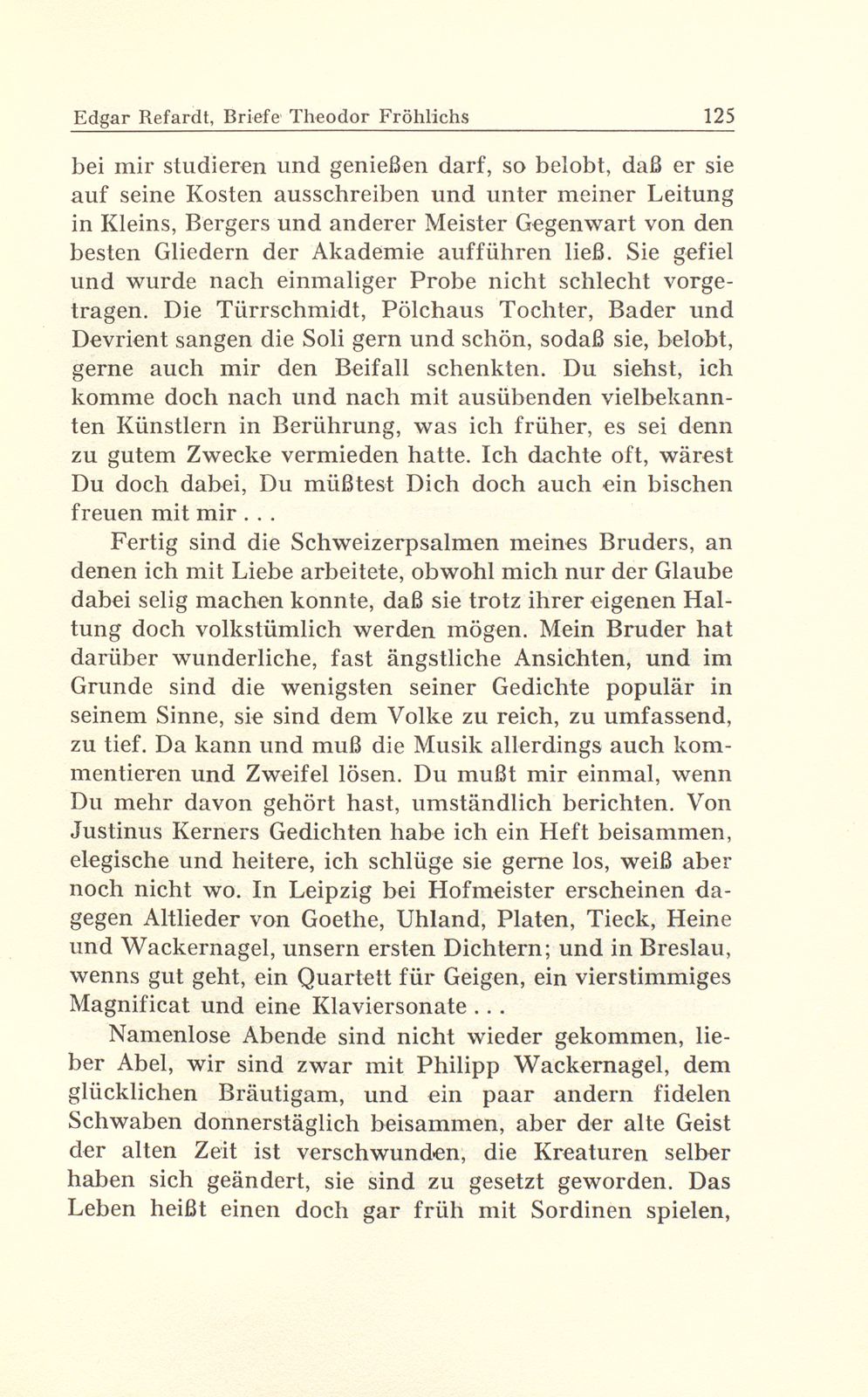 Aus Briefen Theodor Fröhlichs an Abel Burckhardt und Wilhelm Wackernagel – Seite 14