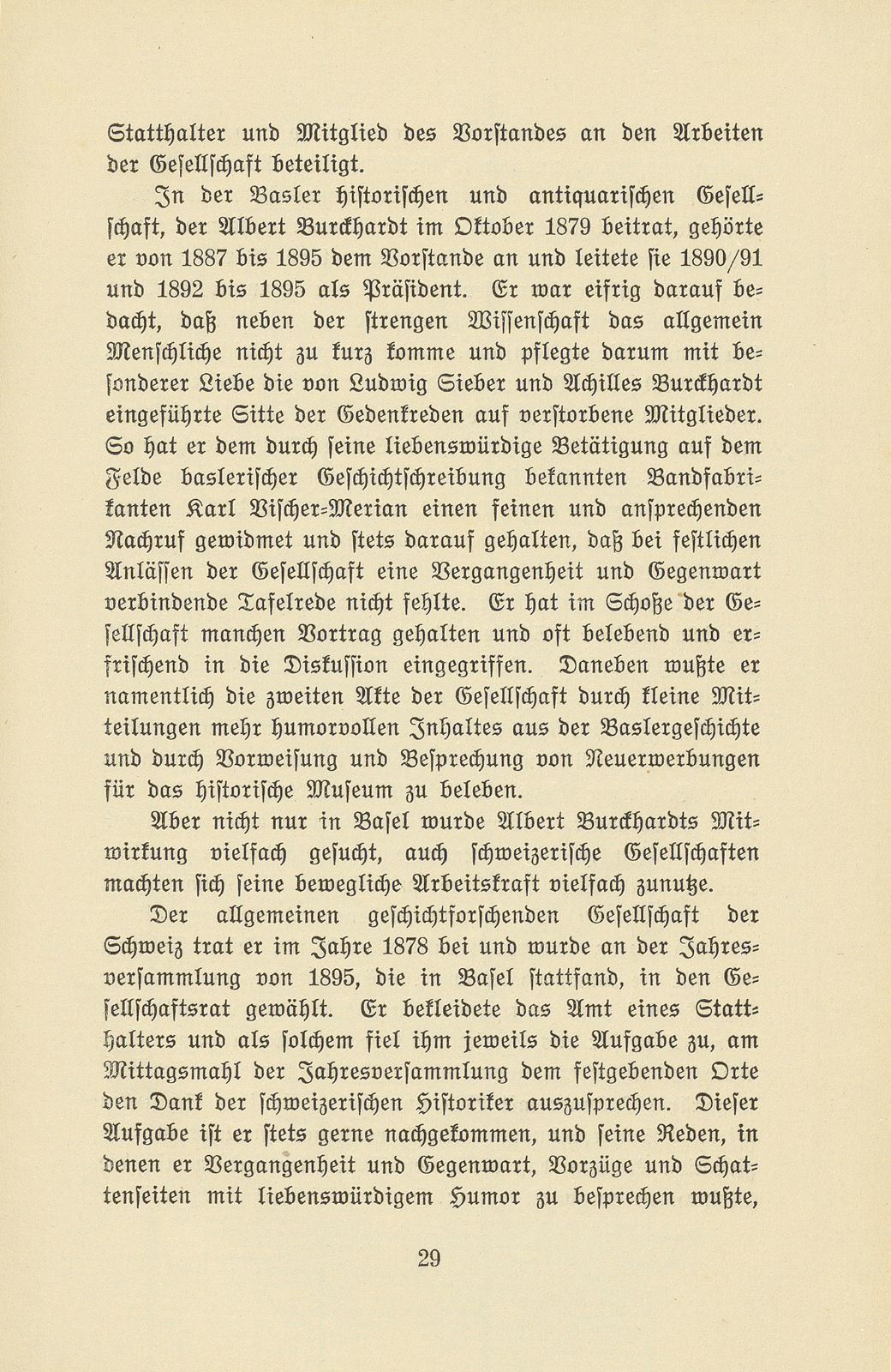 Albert Burckhardt-Finsler 18. November 1854 – 2. August 1911 – Seite 29