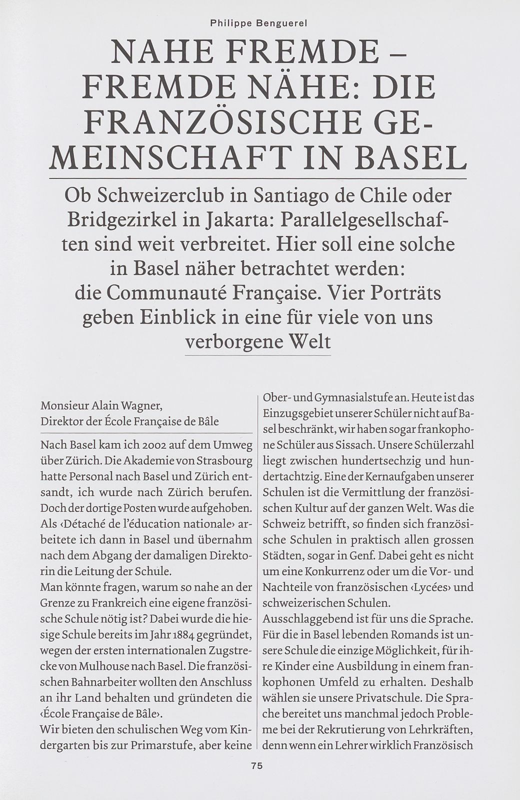 Nahe Fremde – fremde Nähe: Die französische Gemeinschaft in Basel – Seite 1