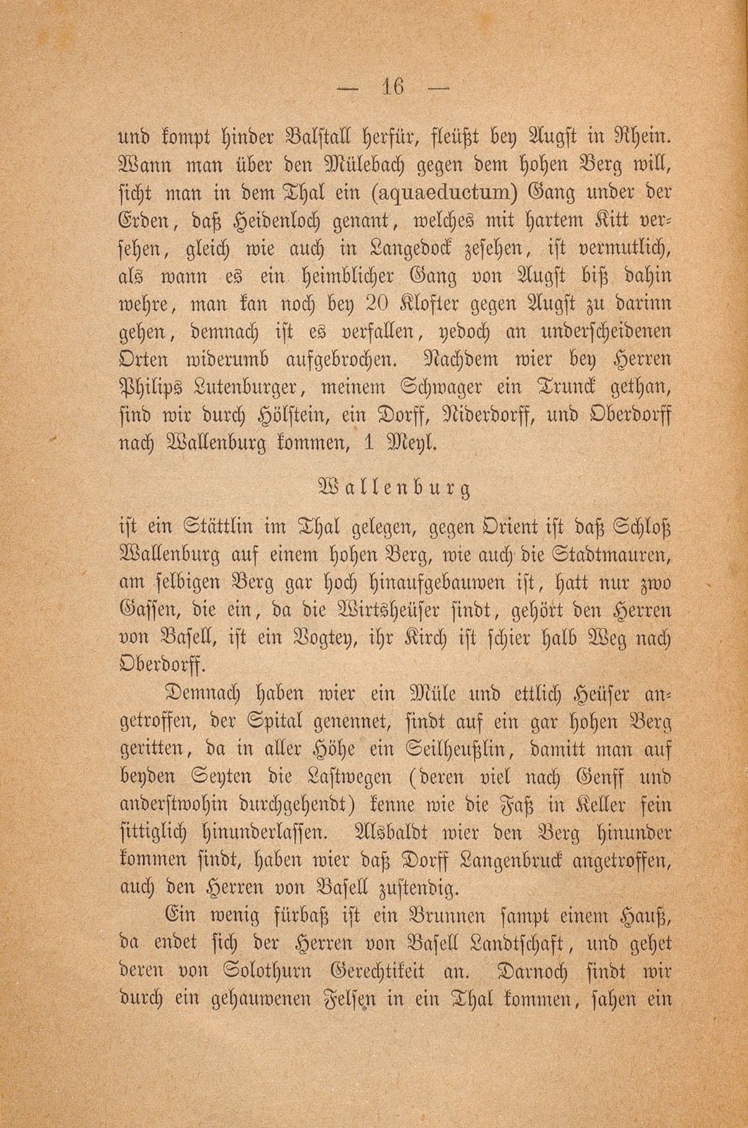 Beschreibung Thomä Platters Reyssen, die er von Basell auss in Franckreich gethan hatt anno 1595 – Seite 4