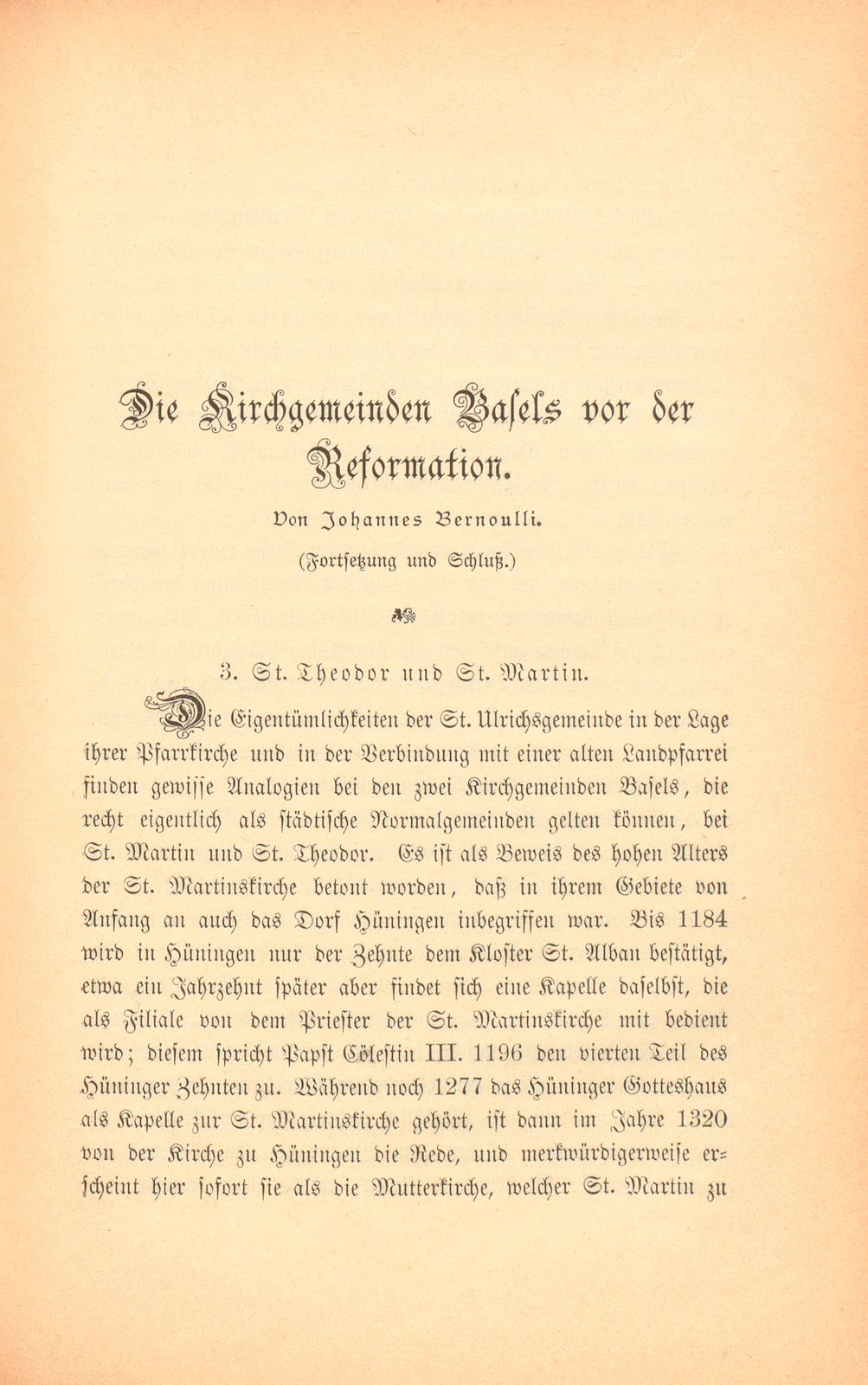 Die Kirchgemeinden Basels vor der Reformation – Seite 1