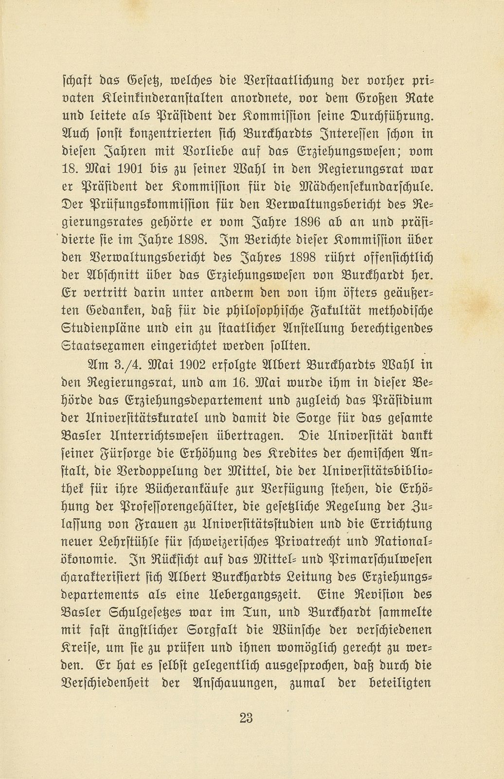 Albert Burckhardt-Finsler 18. November 1854 – 2. August 1911 – Seite 23