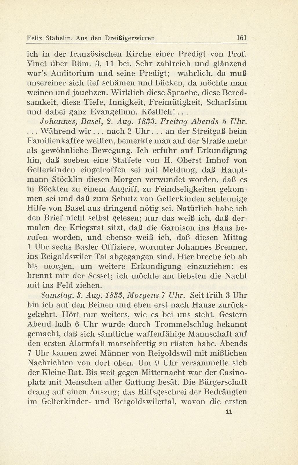 Erlebnisse und Bekenntnisse aus der Zeit der Dreissigerwirren [Gebrüder Stähelin] – Seite 59