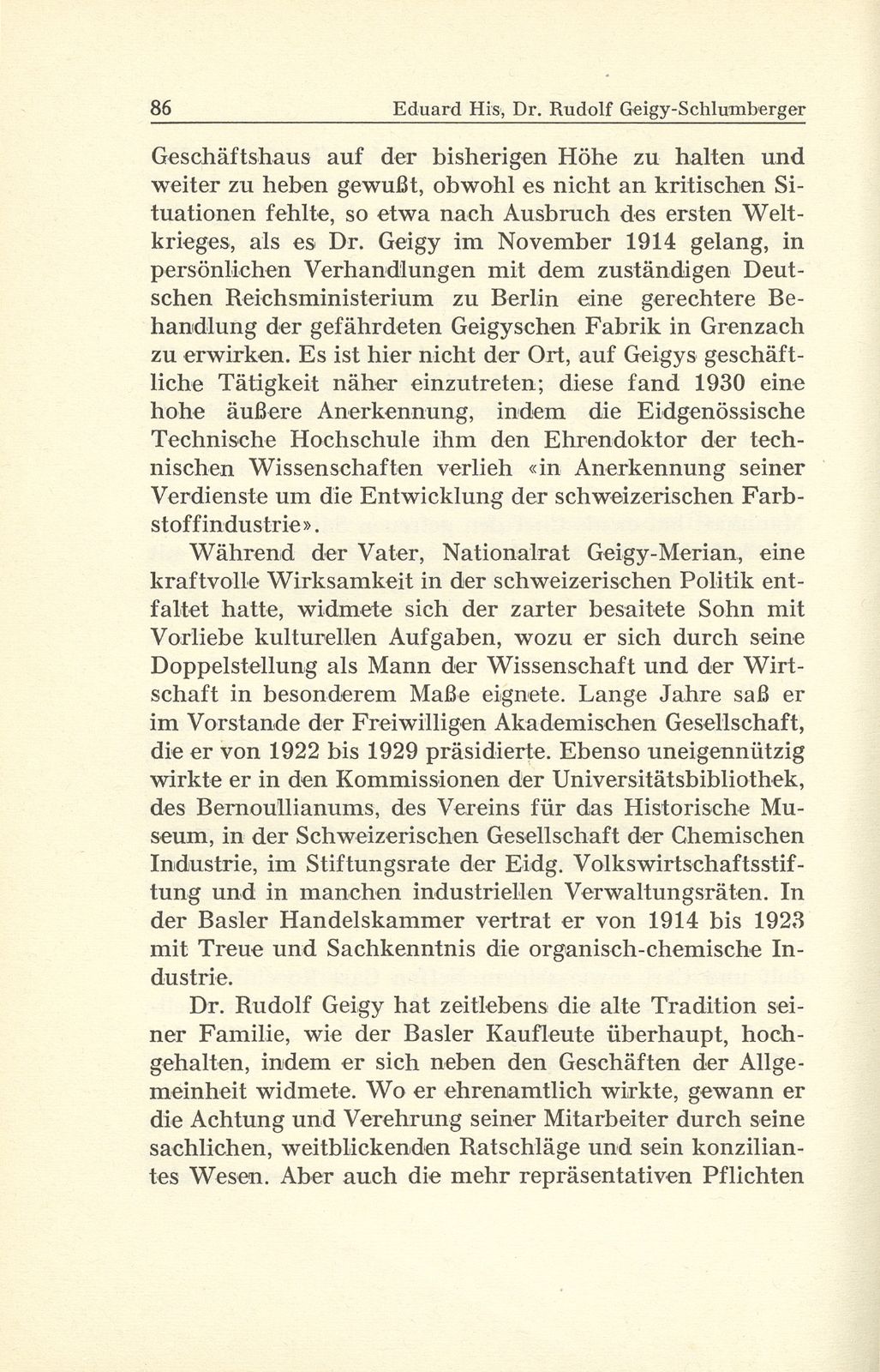 Dr. Rudolf Geigy-Schlumberger 24. März 1862 bis 14. Februar 1943 – Seite 4