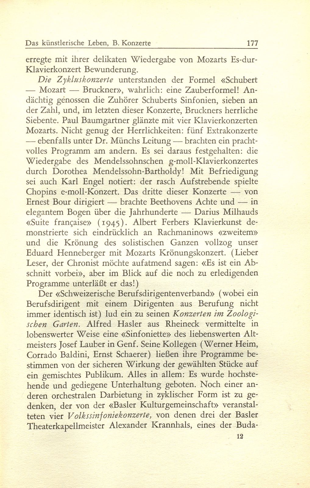 Das künstlerische Leben in Basel vom 1. Oktober 1947 bis 30. September 1948 – Seite 4